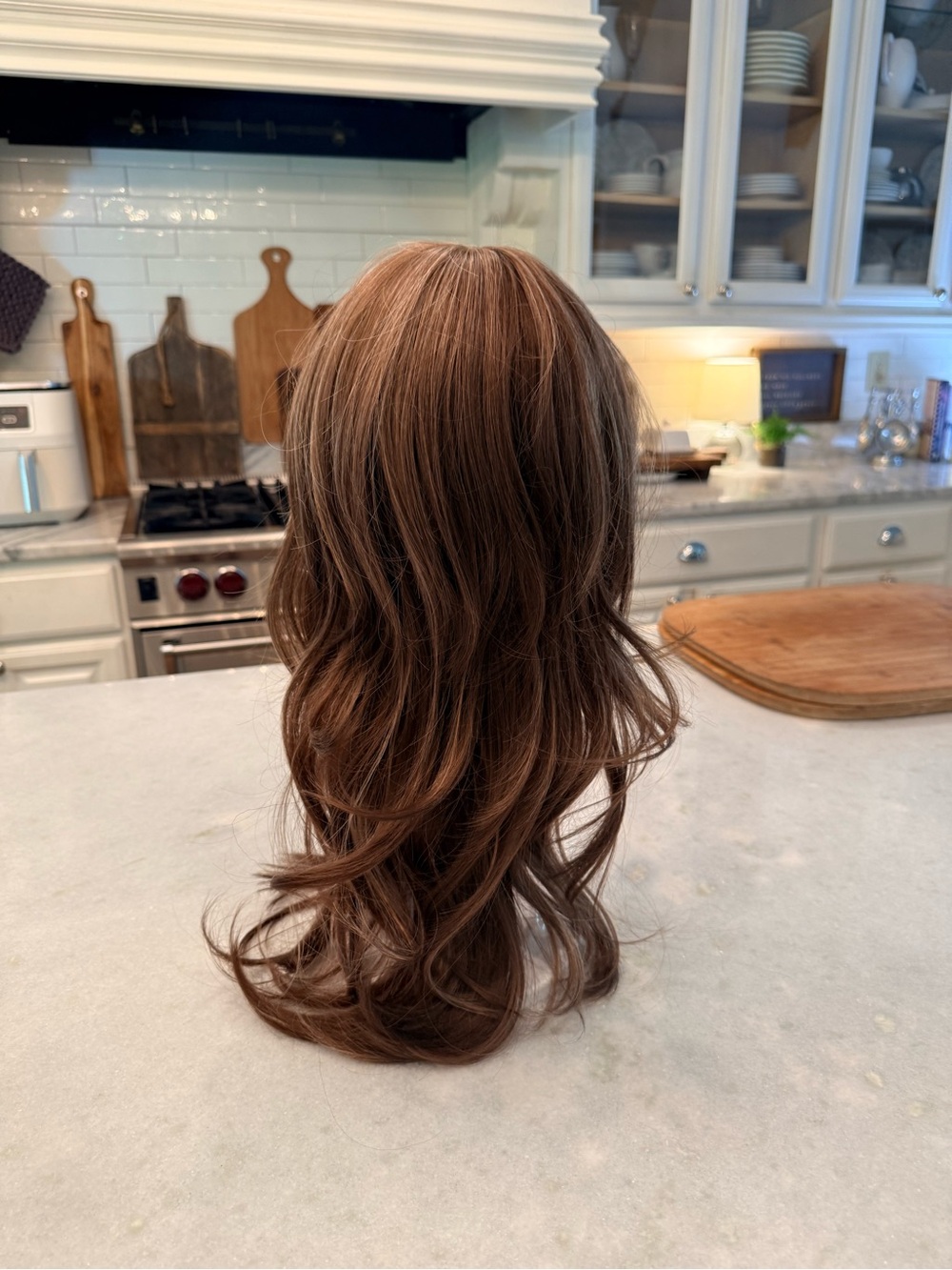 Womens Long Layered Wig - Brown 20”